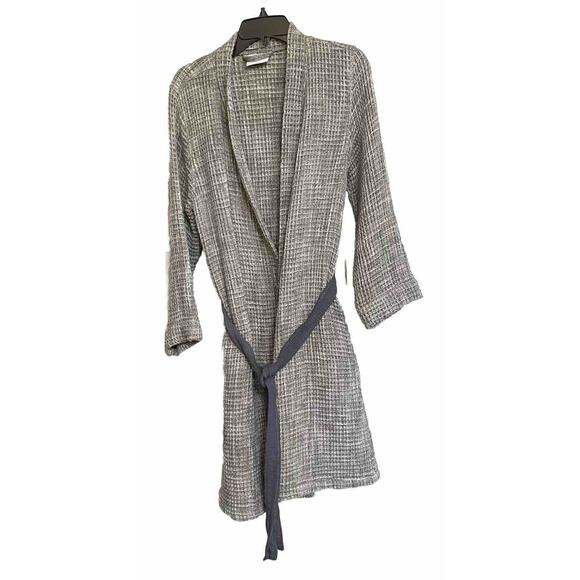 Parachute Gray Waffle Knit Men's Robe - Picture 1 of 8